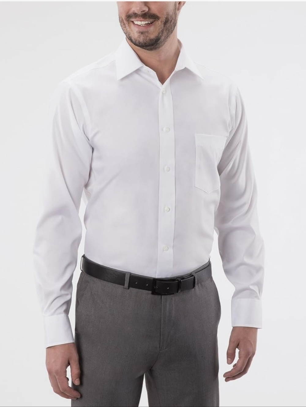 Eagle Men's Non lron Stretch Point Collar Tall  Fit Dress Shirt. 20 37/38 NWT